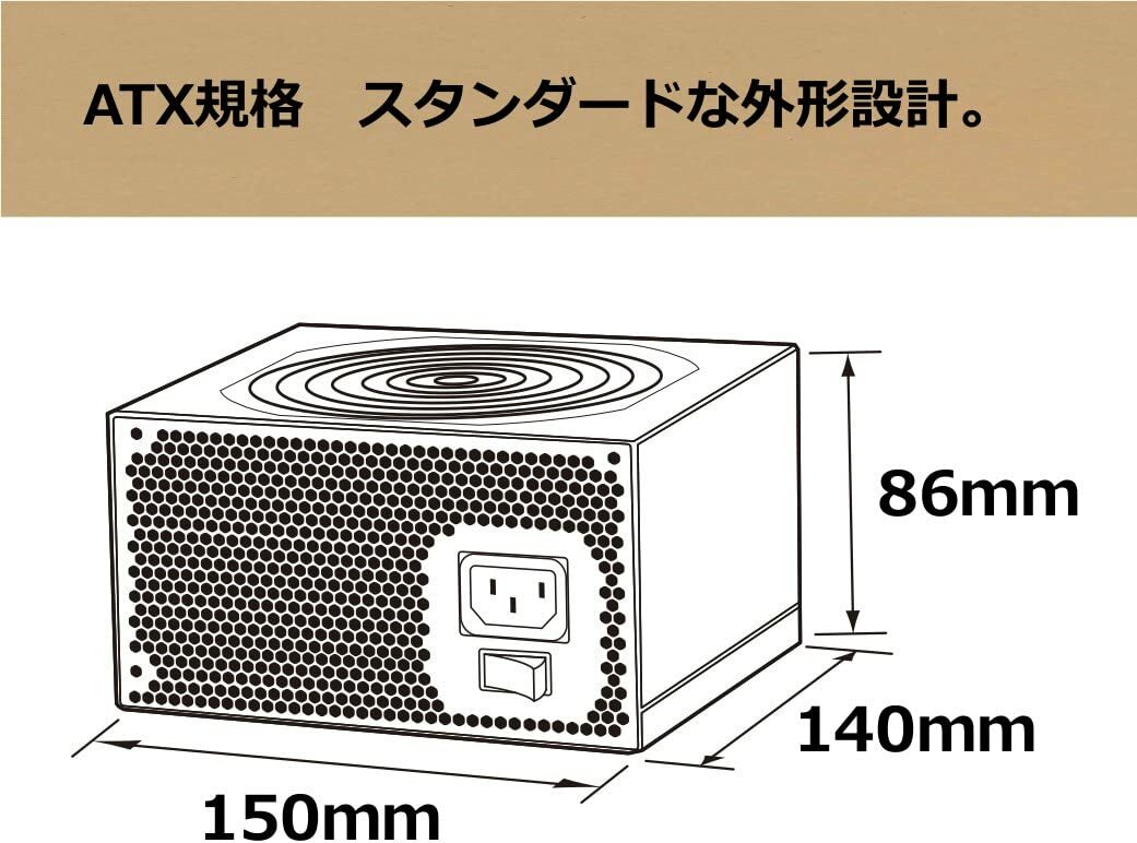 玄人志向 STANDARDシリーズ 80 PLUS KRPW-L5-600W ATX電源 600W 80 PC