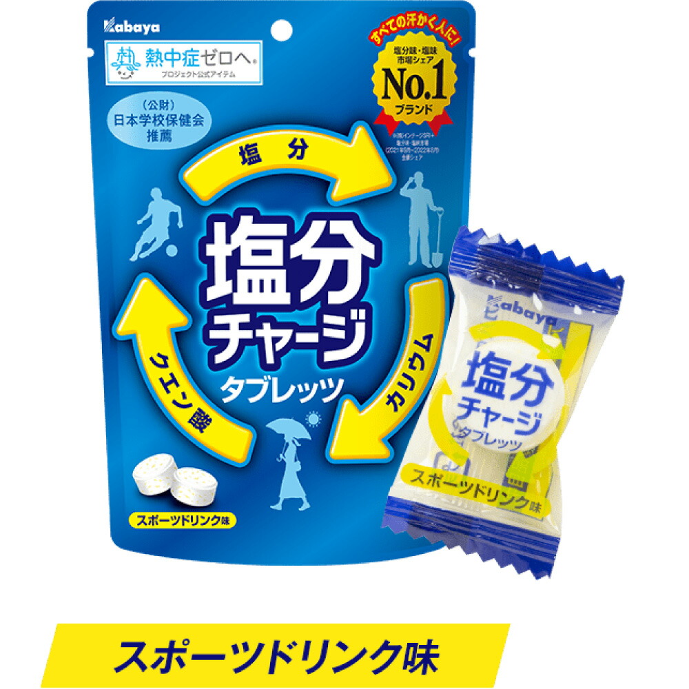 楽天市場】カバヤ 塩分チャージタブレッツ 2種セット 塩レモン味