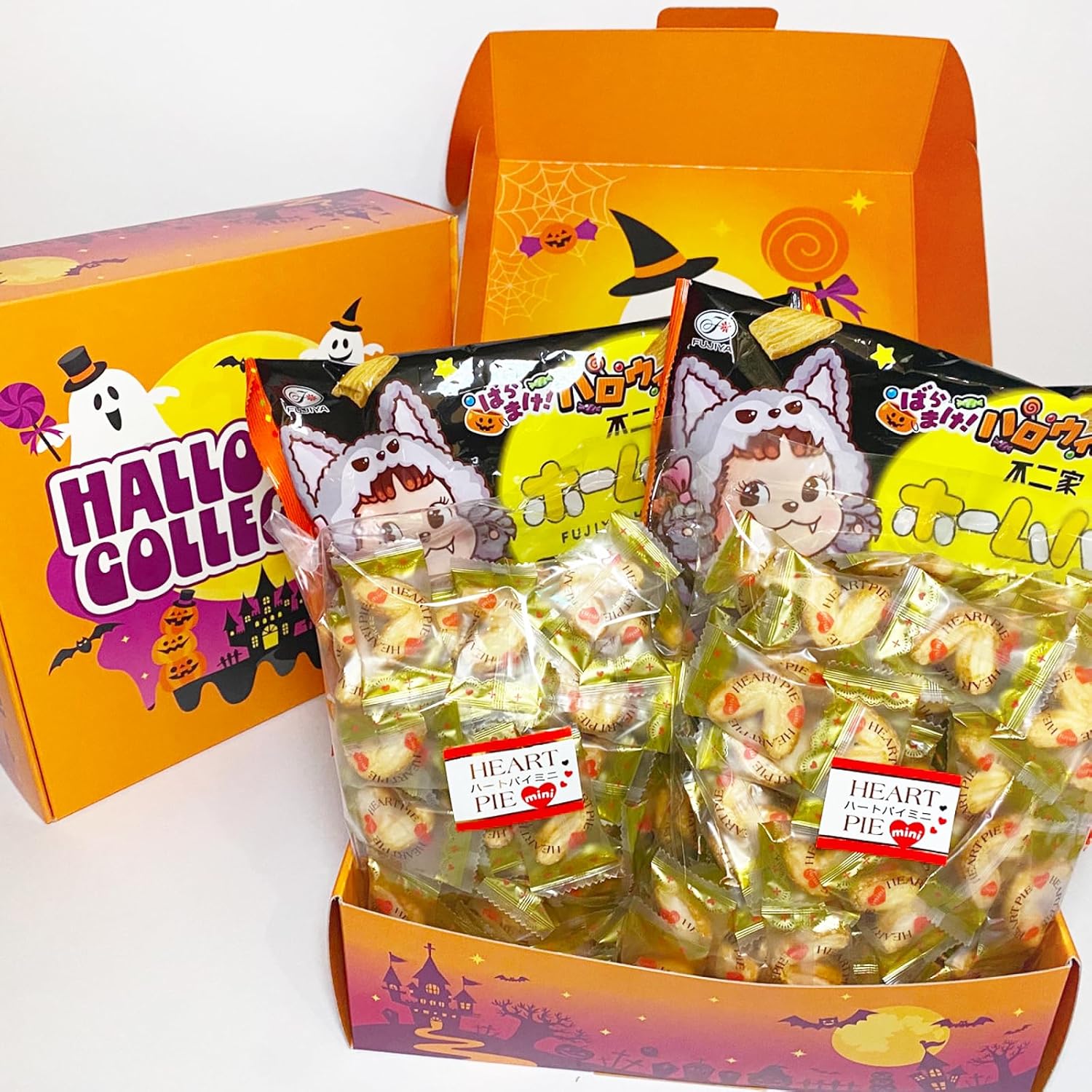 ハロウィン ホームパイ ハートパイミニ 2種4袋 詰め合わせ 大容量 HWギフトボックス 個包装 菓子 おやつ プチギフト プレゼント イベント 限定 不二家 ニューエスト