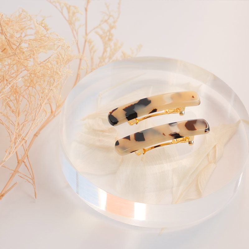 France Luxe フランス ラックス バレッタ ミニ レクタングル バレッタ ２個セット レディース ヘアアクセサリー 正規品