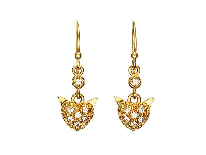 アンジェラ Angela ピアス フェリンハートイヤリング ゴールド 18k 18金 ジュエリー ブランド アクセサリー プレゼント ギフト 正規品 レディース|ピーアンドティートレーディング
