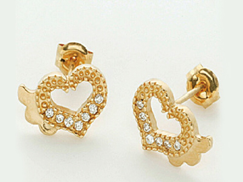 アンジェラ Angela ピアス エンジェルハートイヤリング ゴールド 18k 18金 ジュエリー ブランド アクセサリー プレゼント ギフト 正規品 レディース｜ピーアンドティートレーディング