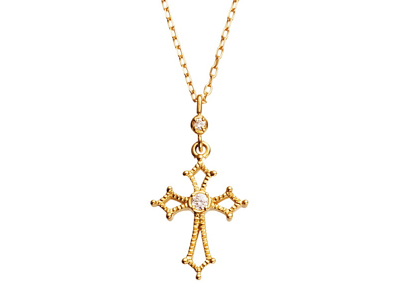 アンジェラ Angela ネックレス クロスオブライフネックレス ゴールド 18k 18金 ダイヤモンド ジュエリー ブランド アクセサリー プレゼント ギフト 正規品 レディース｜ピーアンドティートレーディング