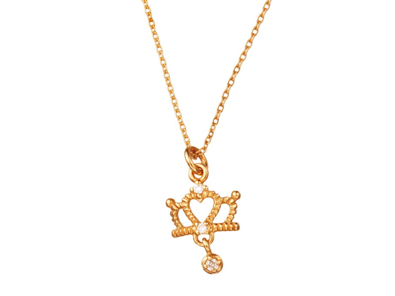 アンジェラ Angela ネックレス ハートインクラウンネックレス ゴールド 18k 18金 ジュエリー ブランド アクセサリー プレゼント ギフト 正規品 レディース