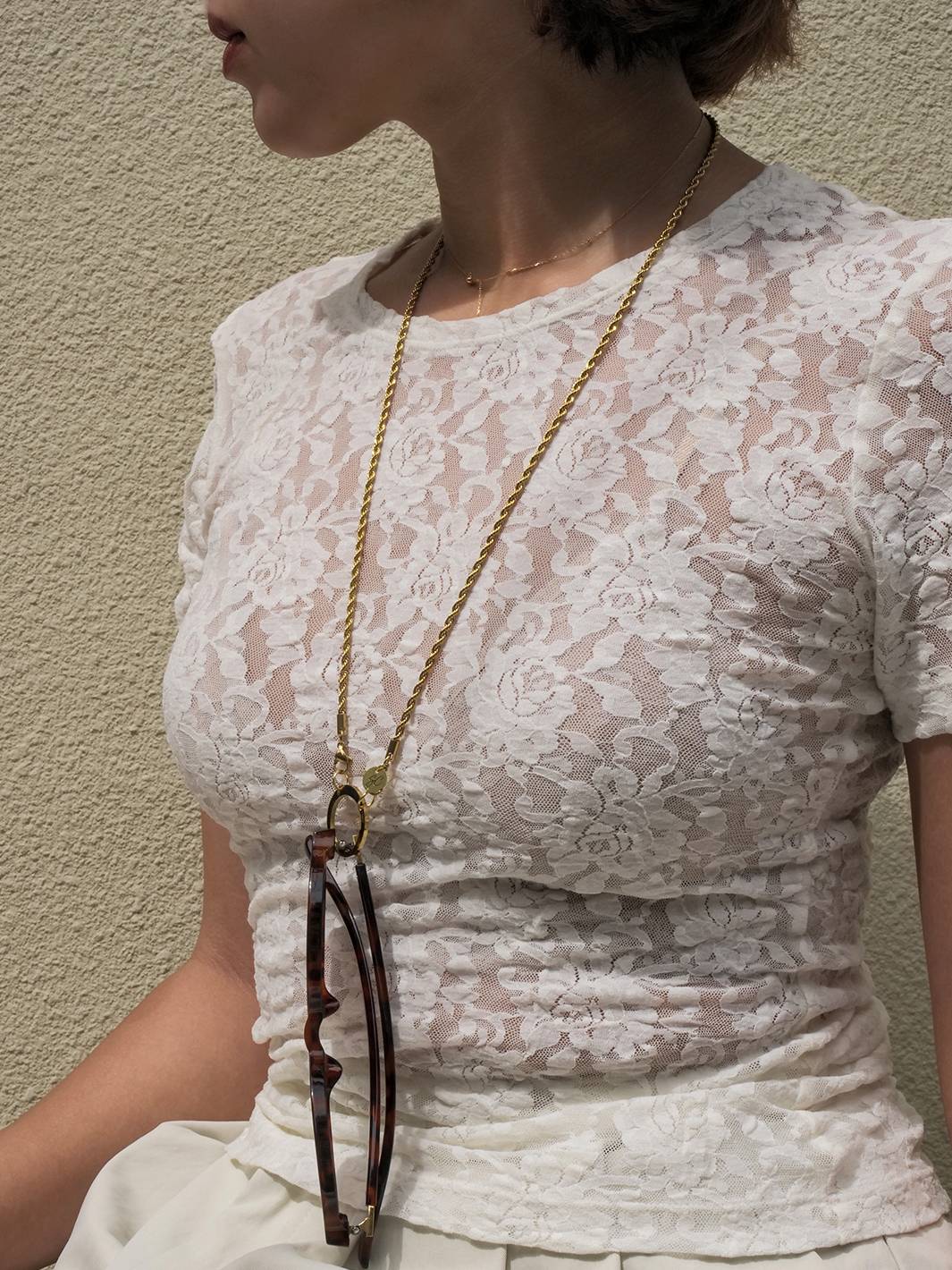 SUNNY CORDS サニーコーズ 水のみ保持者【日本押さえる】Pippa gold | Ring Edit黒眼鏡 眼鏡チェーン店 水のみ吊りひも メガネストラップ ステンレス鋼 レディース メンズ 差し上げ物 定め事品