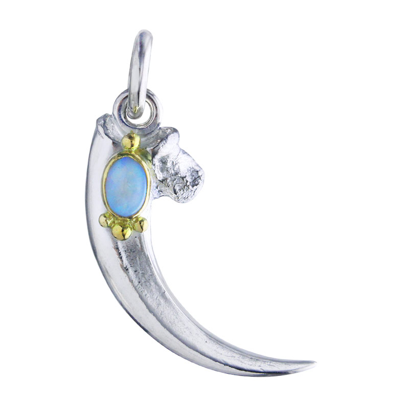 鷲見太郎 Taro Washimi イーグルクローペンダント M eagle claw single pendant 01 opal 5×7 K18 sazare cup シルバー インディアンジュエリー ブランド アクセサリー プレゼント ギフト 正規品 レディース メンズ