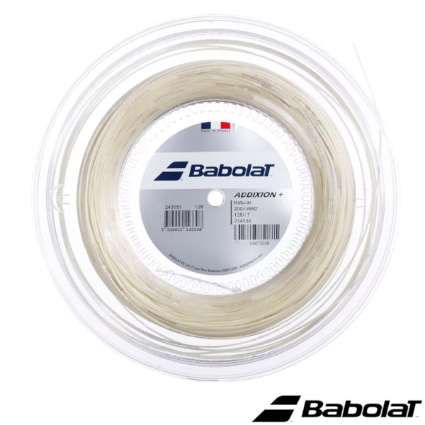 《貨物輸送無料》BabolaT AddiXion + 200M 125/130 243151 アディクション 足し加える 渦巻き手あい バボラ 硬式庭球縒り糸
