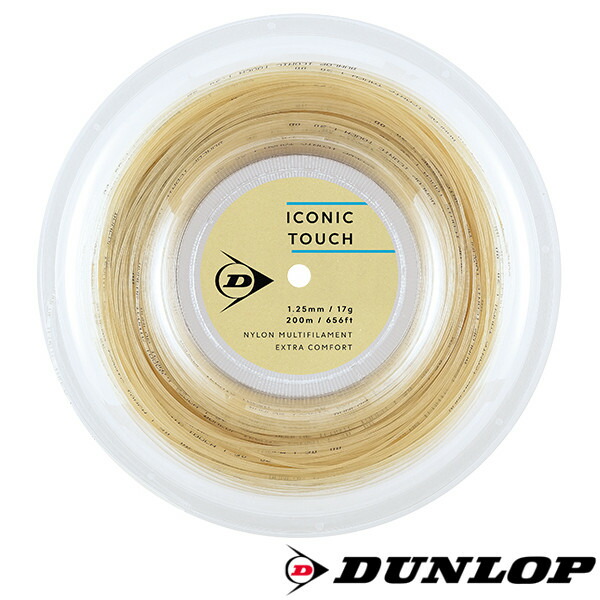 《貨物輸送無料》冷コーニック・触れ合う DSTA32011 一巻きガット ICONIC TOUCH ダンロップ 硬式庭球 より糸