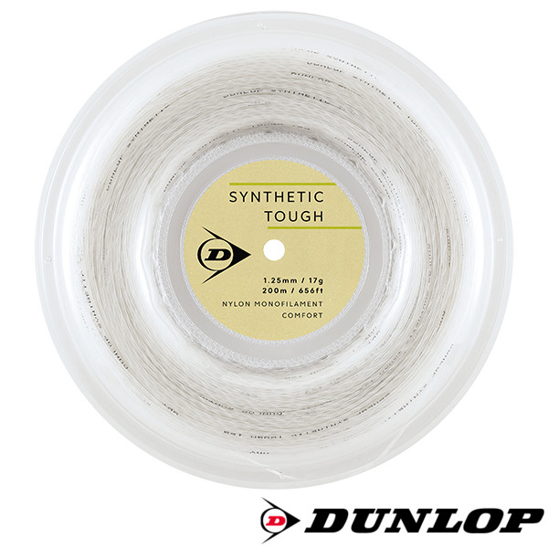 《送料無料》DUNLOP　シンセティック・タフ　DSTA22001　SYNTHETIC TOUGH　ロールガット　ダンロップ　硬式テニス　ストリング｜PTENNIS
