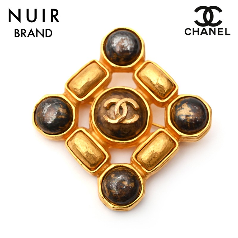 楽天市場】シャネル CHANEL ココマーク 溶岩 GP 93A ブローチ ゴールド