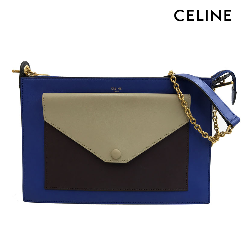 ブランド 新品 Celine バイカラークラッチバッグ セリーヌ - 通販