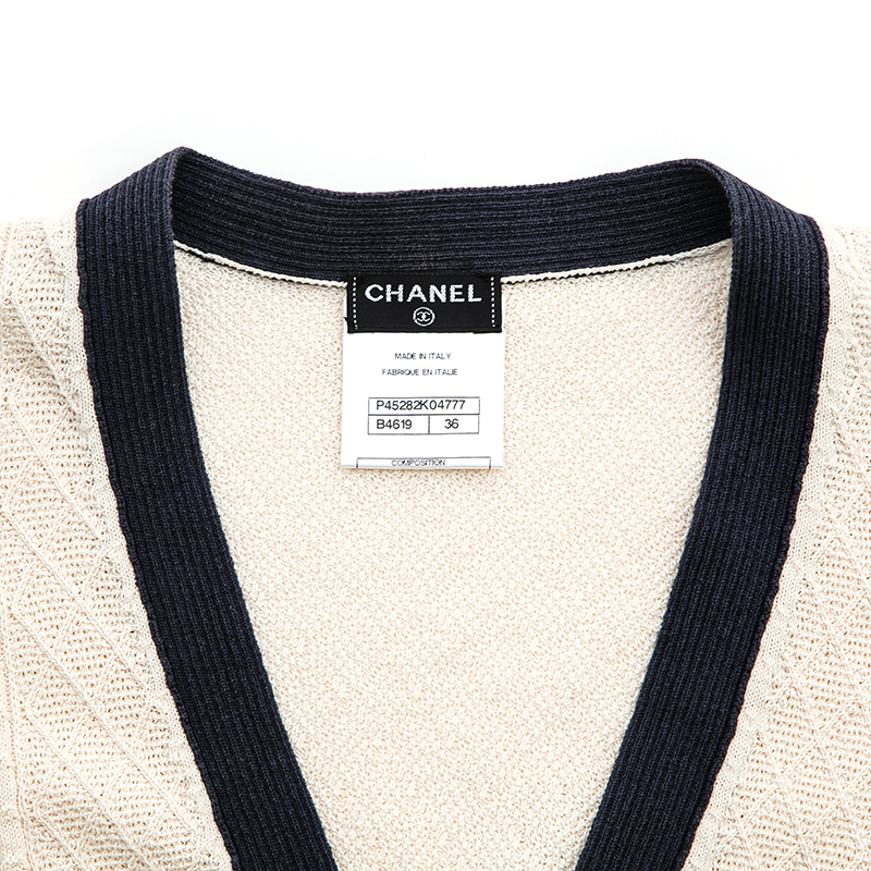 500円引きクーポン】 極美品 シャネル CHANEL バイカラー ニット