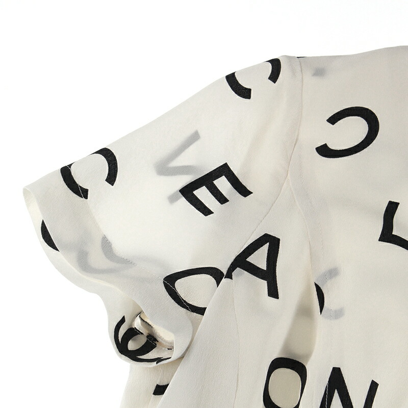 極美品 シャネル CHANEL ホワイト ワンピース eit0627P4040 ココマーク 