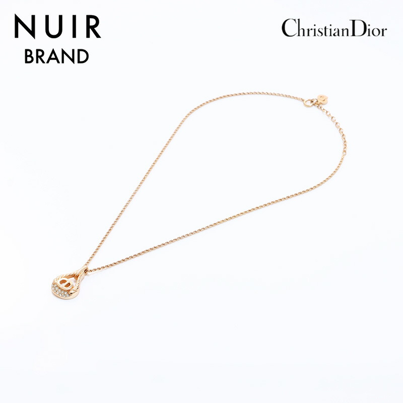 Dior ネックレス　レア　美品　クリスチャンディオール 美品】クリスチャンディオール CDロゴ ネックレス ライン
