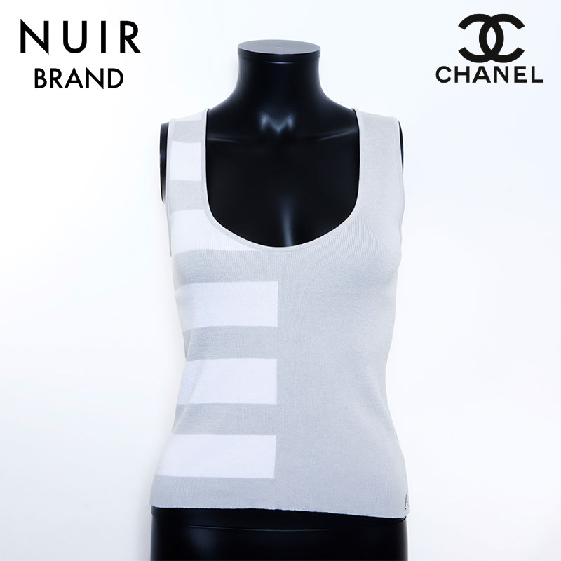 【専用】CHANEL★ボーダータンクトップ★1990s★コットン★ココマーク 210.jpg