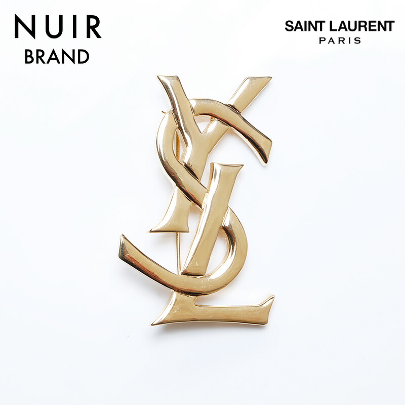専用　イヴサンローラン ブローチ YSL カサンドラロコ゚　ゴールド 楽天市場】【返品OK】 イヴ サンローラン YSLロゴ ゴールド