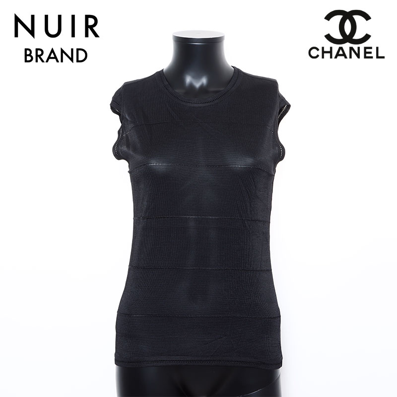◆正規品◆CHANEL◆ココマーク◆カメリア◆タンクトップ◆36◆ヴィンテージ◆ 未使用タグ付 CHANEL貴重 デカココマーク タンクトップ フランス