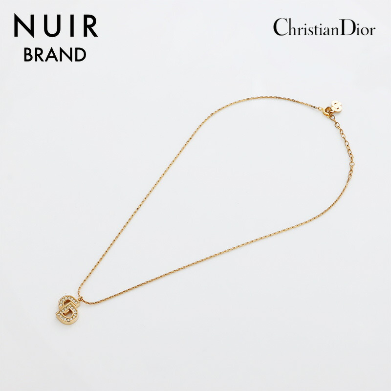 【】 Dior ネックレス ハート ラインストーン ゴールド CD 2点セット Christian Dior クリスチャンディオール ロゴ ハート ライン
