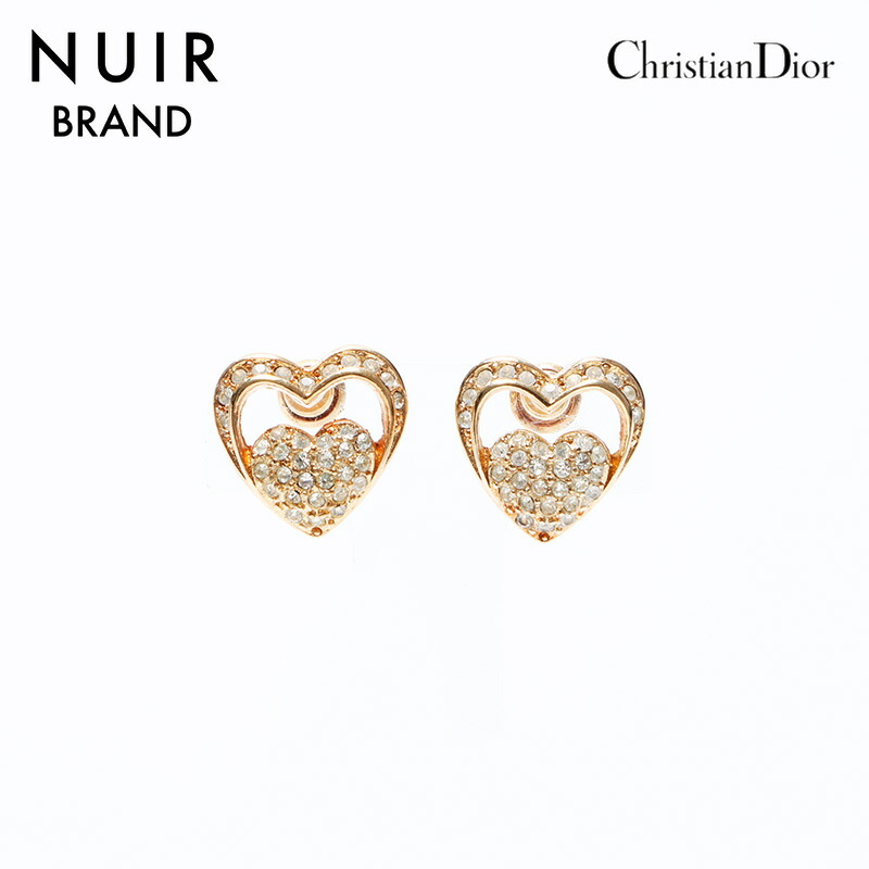 Christian Dior★3連ハート★ゴールドイヤリング Christian Dior クリスチャンディオール ジャディオール J'ADIOR