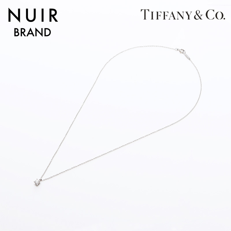 【ポイント最大47倍！全商品10%OFF!4/17 09:59まで】【最終値下げ】 ティファニー TIFFANY&Co. Pt950 × ダイアモンド ネックレス シルバー WS10619 【中古】