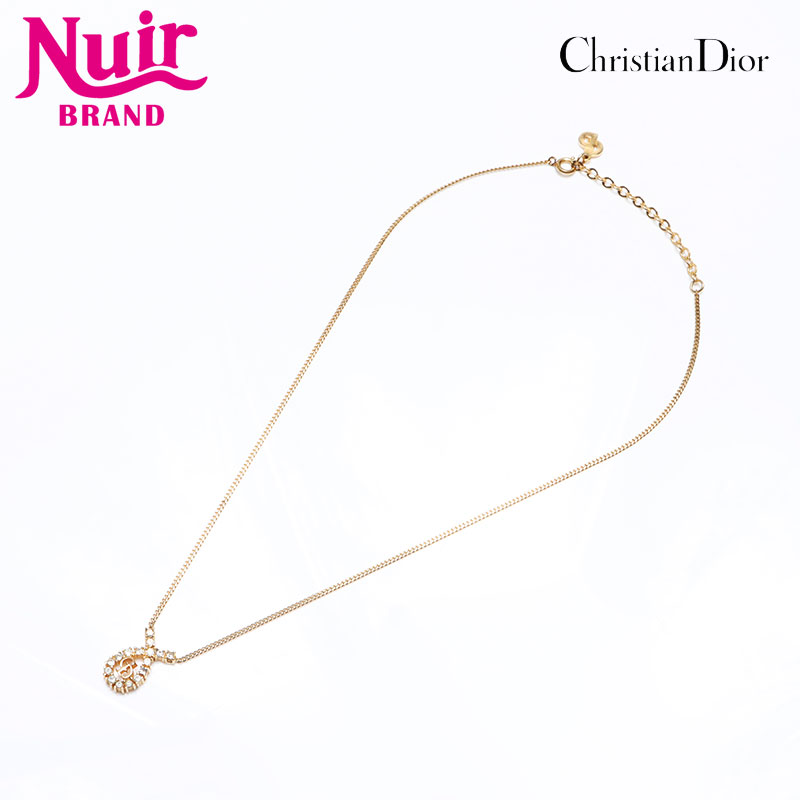 美品　Christian Dior 大ぶりブローチ　羽　フェザー　ストーン クリスチャンディオール Christian Dior ブローチ ロゴ ライン