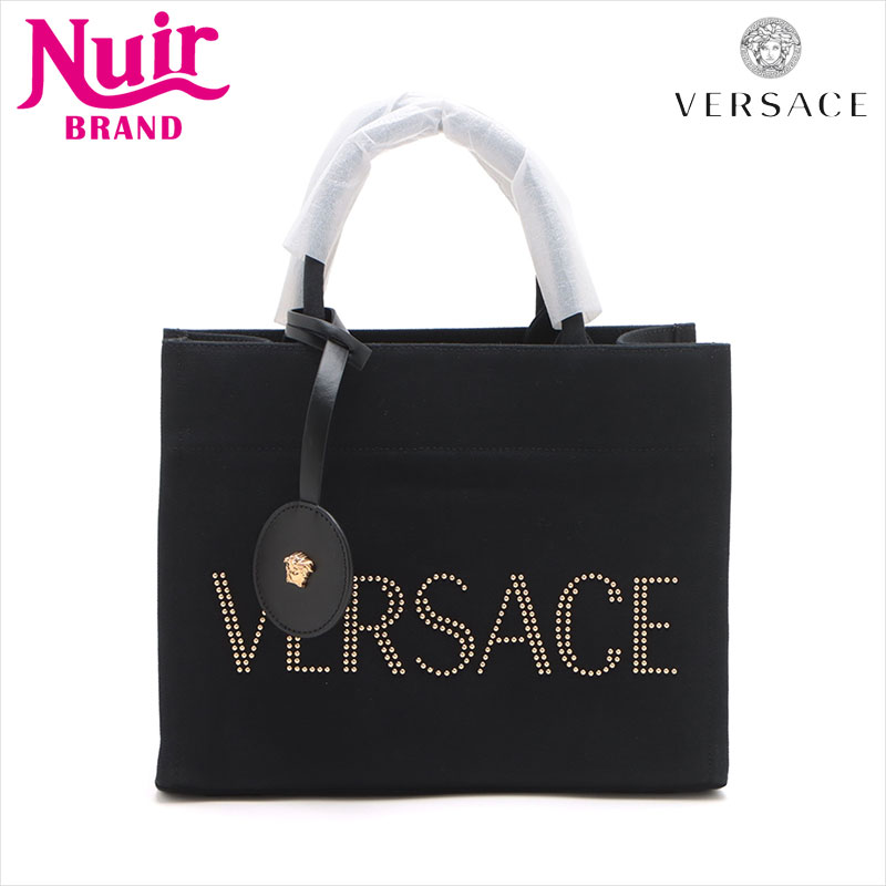 極美品 VERSACE レザー バニティバッグ 黒 ファスナー チャーム 太陽 極美品 VERSACE レザー バニティバッグ 黒 ファスナー チャーム