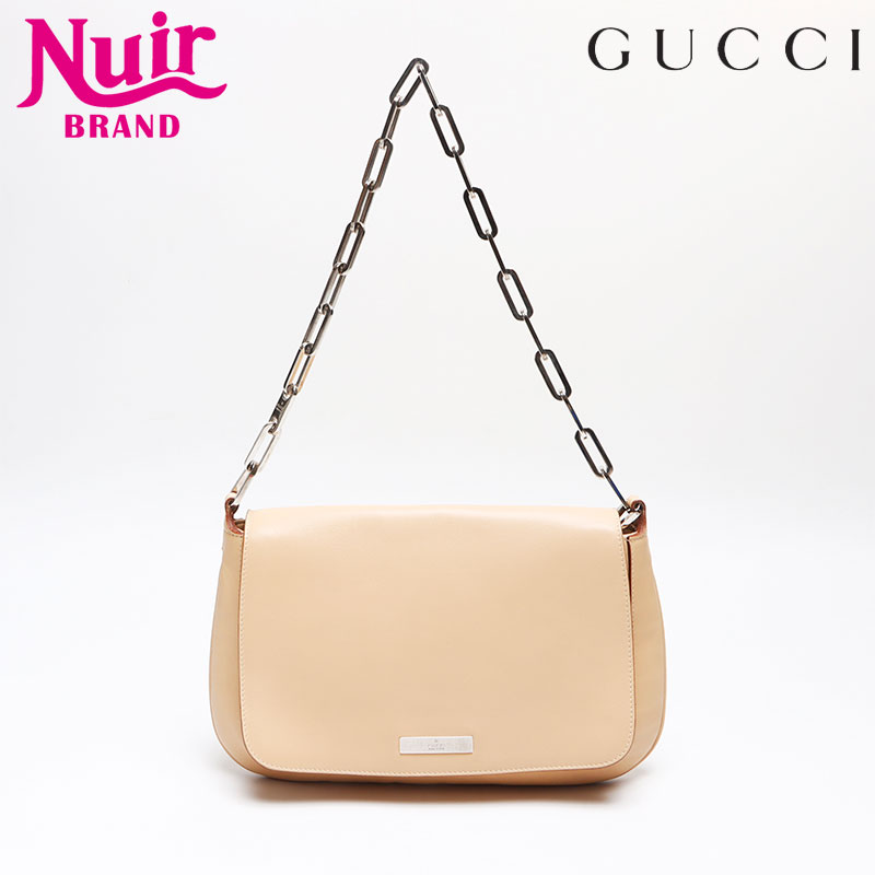 グッチ GUCCI チェーン ショルダーバッグ ベージュ WS13385 【中古】