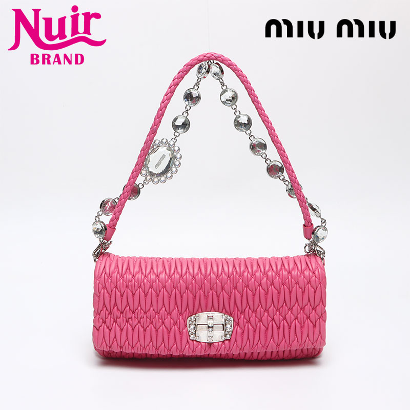 miu miu ピンク バッグ Miu Miu(ミュウミュウ)2WAYレザーショルダーバッグ FRAGOLA