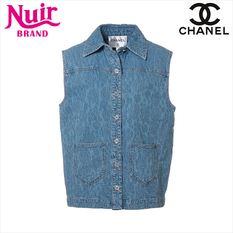 楽天市場】【CHANEL】 シャネル ツイード ベスト サイズ38 ホワイト 白