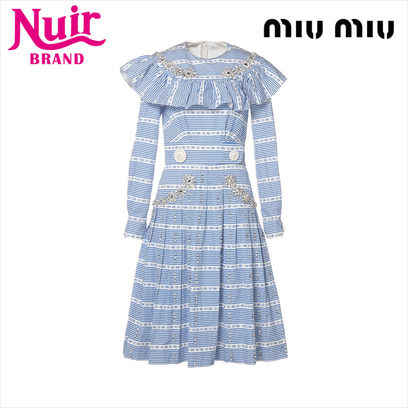 美品 miumiu ノースリーブストライプワンピース 38 M イタリア製 楽天市場】miumiu（ワンピース｜レディースファッション）の通販