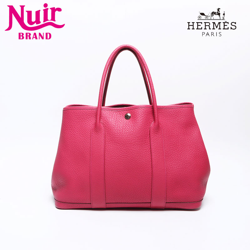 【ポイント最大47倍！全商品10%OFF!4/17 09:59まで】エルメス HERMES O 刻印 2010年製 ガーデンパーティ 36 ネゴンダ トートバッグ ピンク WS13856 【中古】