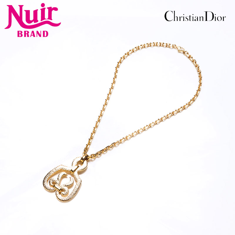 Christian Dior ネックレス・イヤリング ［リボンモチーフ］ クリスチャンディオール ネックレス リボンモチーフ USED品 （YM