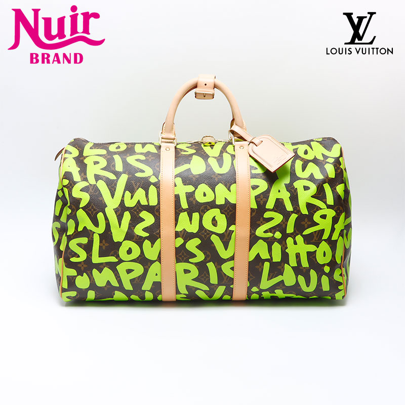 【ポイント最大47.5倍 全商品10%OFF! 7/26 01:59まで】ルイ・ヴィトンLOUIS VUITTON2009年製 モノグラム キーポル50 グラフィックボストンバッググリーンWS14441【中古】|NUIR VINTAGE 店