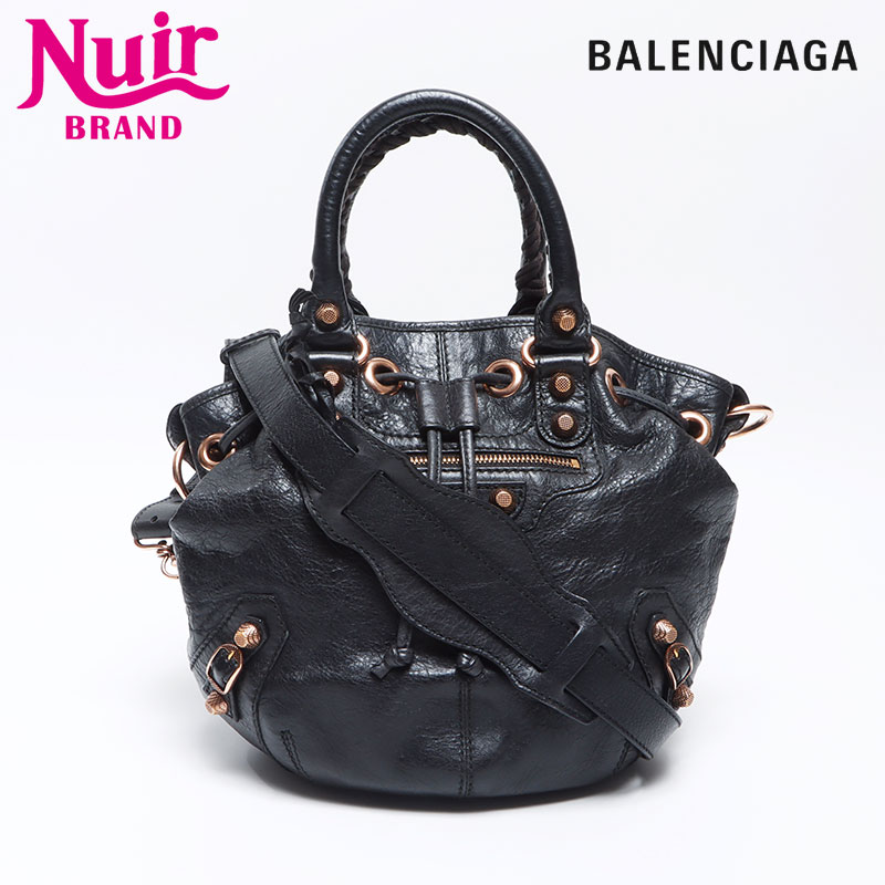 【ポイント最大47.5倍 全商品10%OFF! 7/26 01:59まで】バレンシアガBALENCIAGAジャイアント ポンポンショルダーバッグブラックWS14459【中古】|NUIR VINTAGE 店