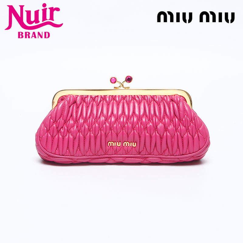 楽天市場】Miu Miu ミュウ ミュウ ノベルティ がま口 ポーチ