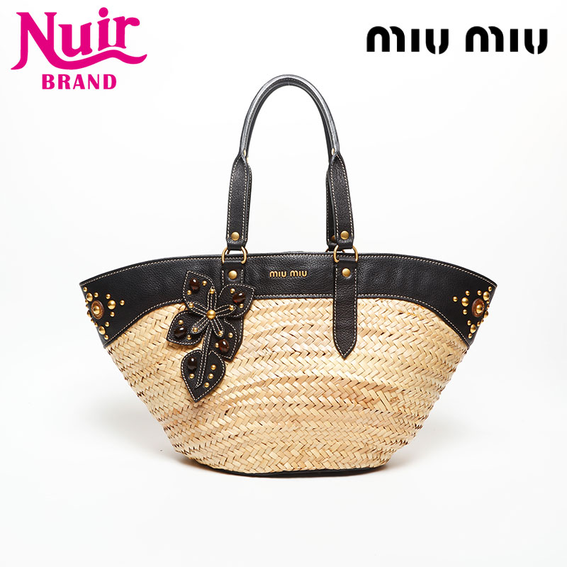 楽天市場】MIUMIU(ミュウミュウ) イントレッチオ バケットバッグ
