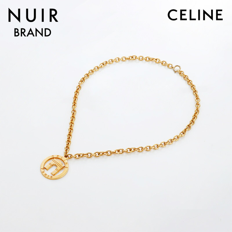 楽天市場】セリーヌ CELINE 18k ダイヤ 半円形 ネックレス ゴールド