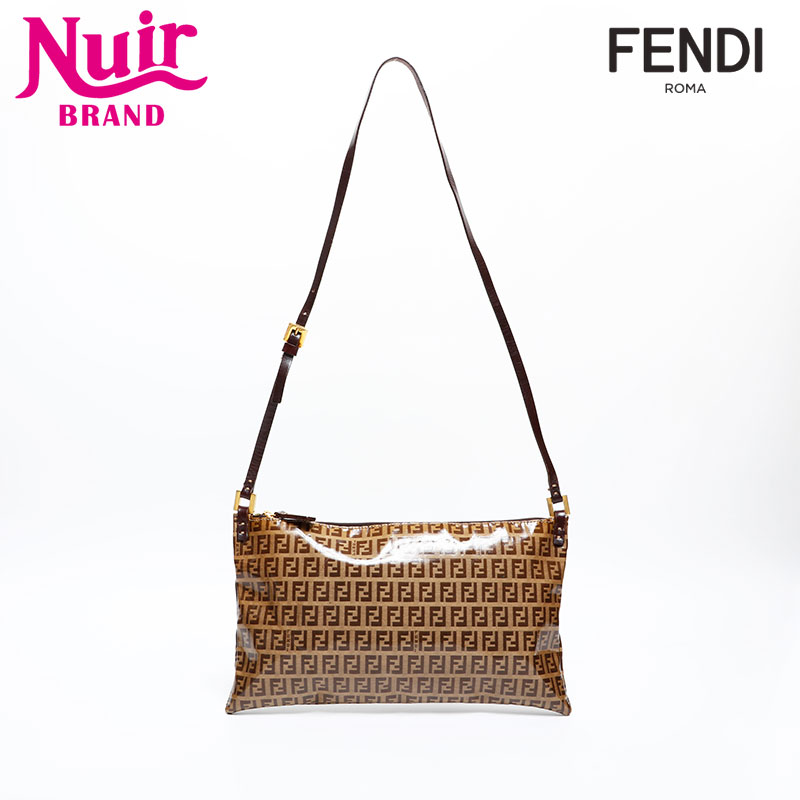 フェンディ FENDI ズッキーノ PVC ショルダーバッグ ブラウン WS20306 【中古】
