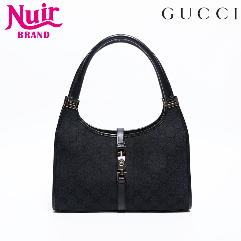 ☆美品・シリアル付☆GUCCI ジャッキー レザー ハンドバッグ ブラック GUCCI グッチ ジャッキー ハンドバッグ 0021071 ブラック レザー