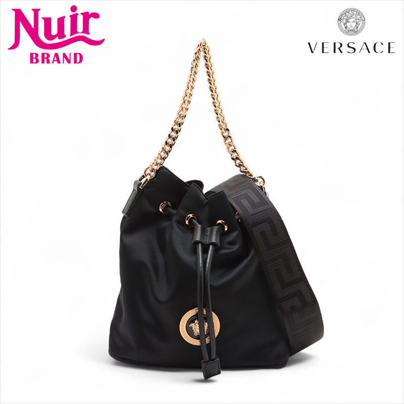 関税/送料込【Versace】ラ メデューサ バケットバッグ 関税送料込◇VERSACE◇キャンバス バケット バッグ メドゥーサ