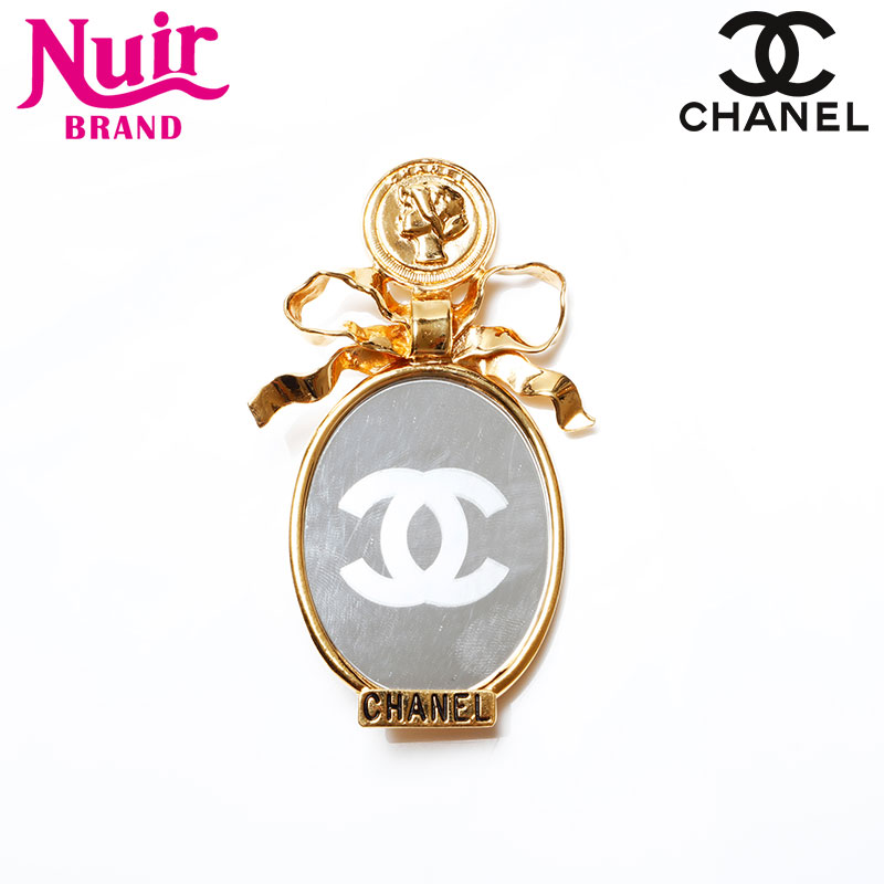 CHANEL ラウンドミラー型ブローチ CHANEL ラウンドミラー型ブローチ