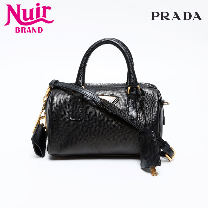 PRADA プラダ　ハンドバッグ　ミニボストン　オールレザー ブラック　黒　鍵付 楽天市場】【バッグ】PRADA プラダ ハンドバッグ ミニボストン