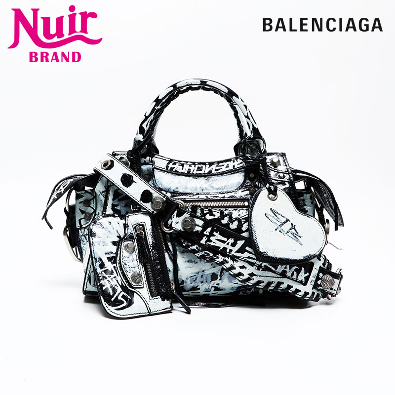 バレンシアガ レザー メタリックエッジシティ 2WAY ハンド ショルダーバッグ BALENCIAGA 美品 バレンシアガ クラシック メタリック エッジ