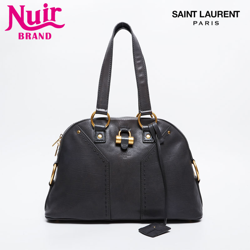 ◆ 美品 ◆ YSL イヴ・サンローラン ボストンバッグ ショルダーバッグ 黒 サンローラン パリ SAINT LAURENT PARIS ハンドバッグ
