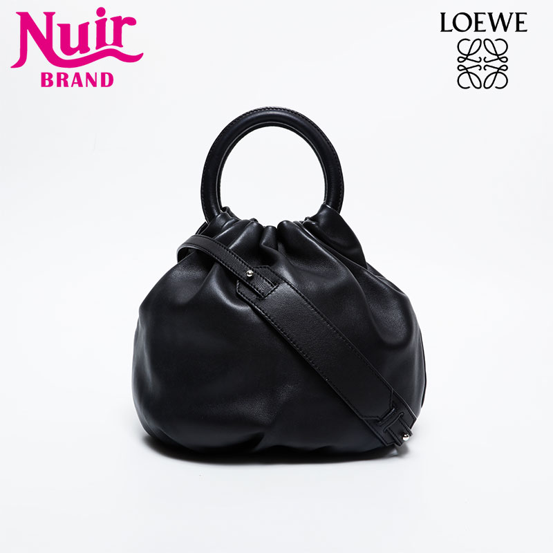 【良品】ロエベ ベラスケス ハンドバッグ ツイストハンドル レザー 黒 手提げ鞄 LOEWE 極 美品 ロエベ ベラスケス ツイストハンドル 金具 レザー