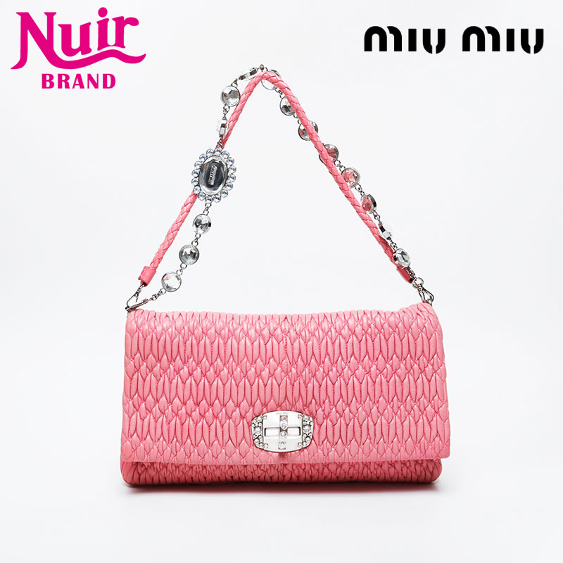 楽天市場】【ミュウミュウ】Miu Miu マテラッセ ロゴ パールチェーン