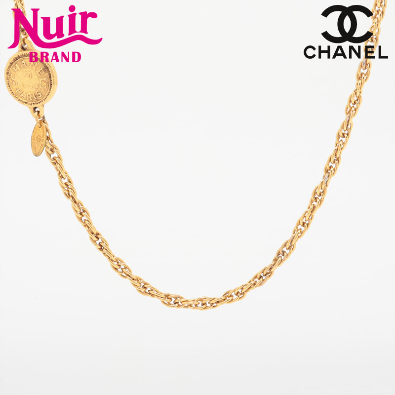 【極美品】シャネル CHANEL ネックレス ゴールド カンボン ヴィンテージ CHANEL 大SALE シャネル ヴィンテージ ロゴ カンボン プレート