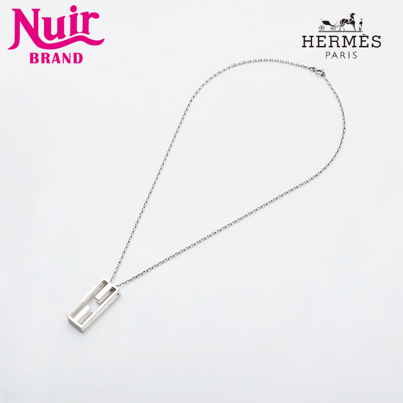 【ポイント最大47.5倍 全商品10%OFF! 7/26 01:59まで】エルメスHERMESロゴネックレスシルバーWS22182【中古】｜NUIR VINTAGE 店