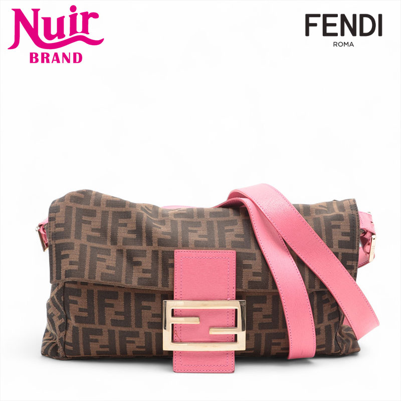 FENDI ズッカ バケット ワンショルダー ピンク 希少 フェンディ ワンショルダーバッグ 肩掛け マンマバケット ズッカ