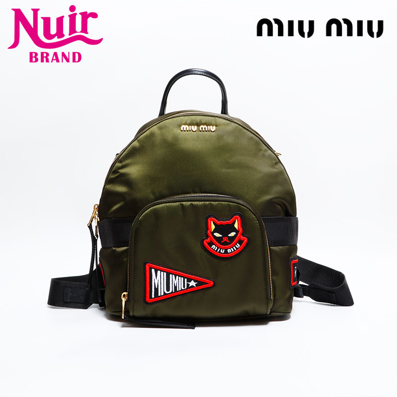 miumiu キャット　ワッペンリュック　お値下げしてます miumiu キャット ワッペンリュック お値下げしてます - メルカリ